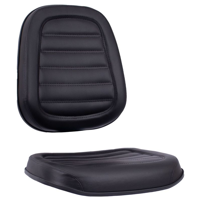 A/E CADEIRA EXECUTIVA ALTA S/LAMINA COURVIN PRETO COSTURA GOMADA - MEU ESTOQUE GYN