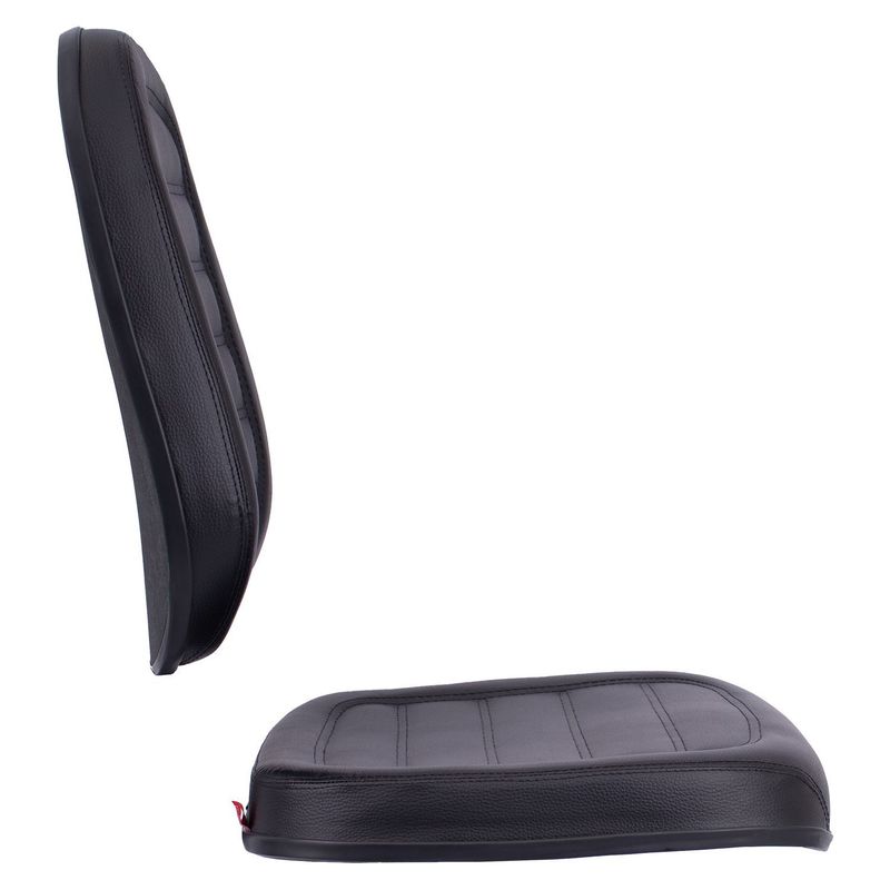 A/E CADEIRA EXECUTIVA ALTA S/LAMINA COURVIN PRETO COSTURA GOMADA - MEU ESTOQUE GYN - Imagem 2