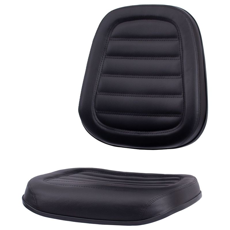 A/E CADEIRA EXECUTIVA ALTA S/LAMINA COURVIN PRETO COSTURA GOMADA - MEU ESTOQUE GYN - Imagem 7