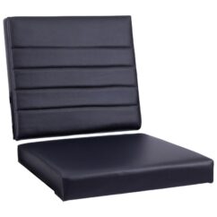 POLTRONA A/E VITTA COSTURADA - COURVIN PRETO - MEU ESTOQUE GYN