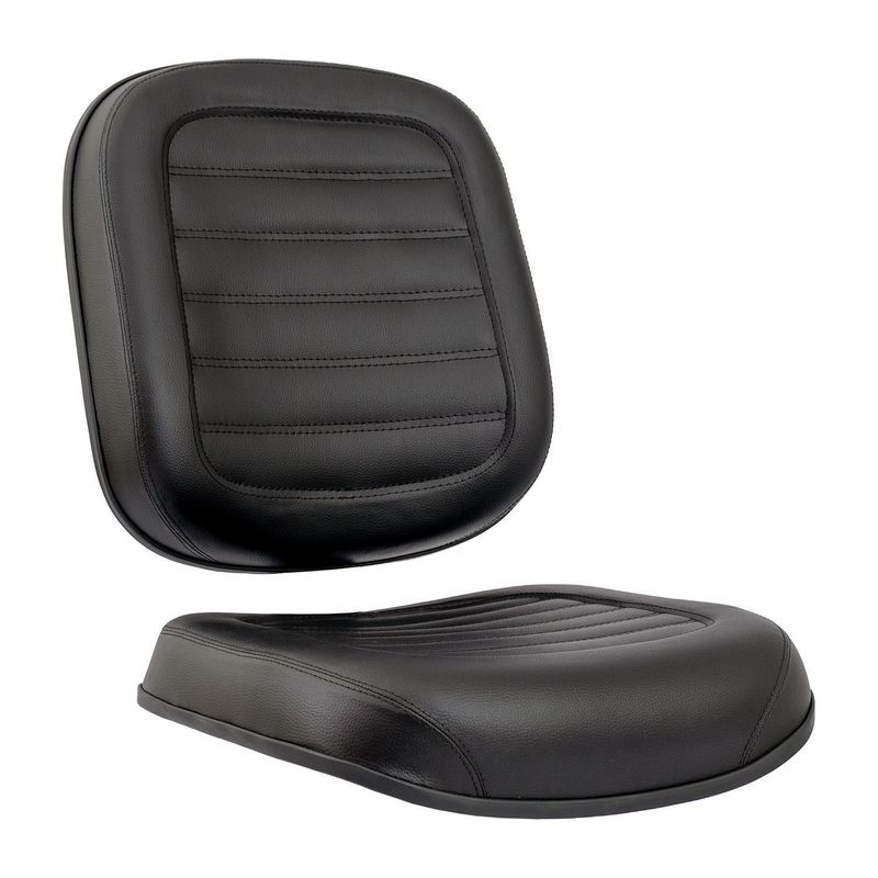 A/E CADEIRA DIRETOR S/LÂMINA COSTURA GOMADA COURVIN PRETO - MEU ESTOQUE GYN