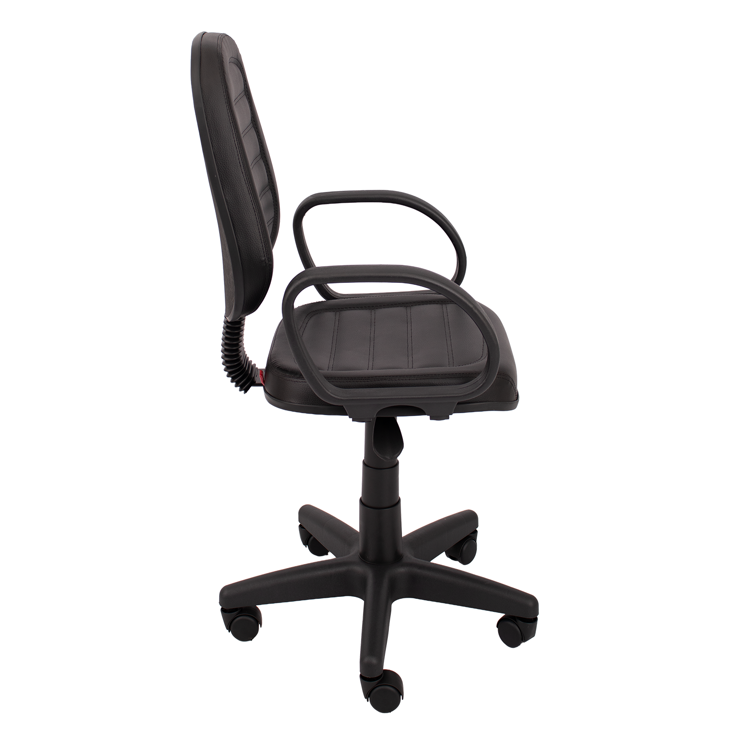 CADEIRA EXECUTIVA ALTA COSTURADA BASE GIRATÓRIA RODÍZIO PP BRAÇO FIXO CORSA - Imagem 2