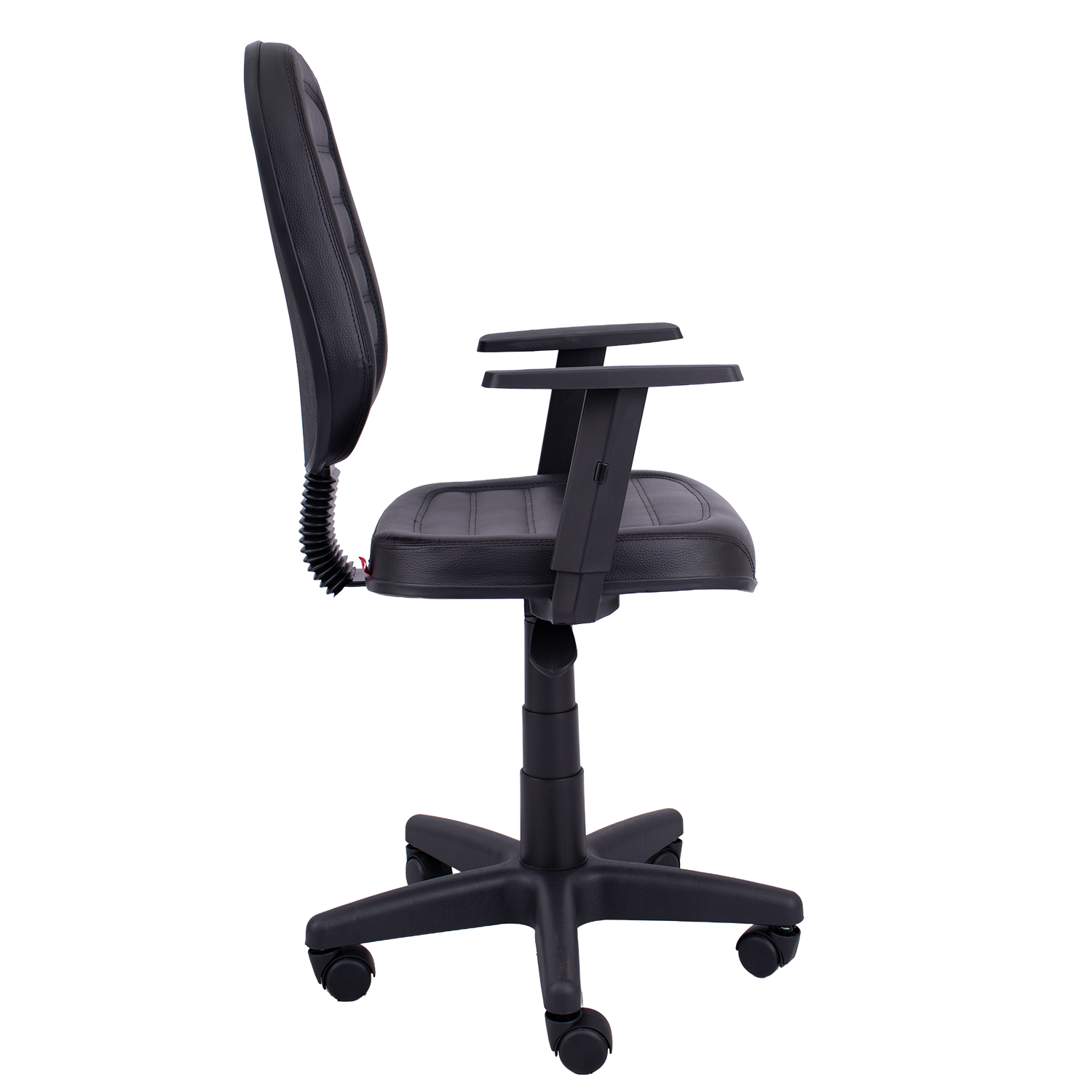 CADEIRA EXECUTIVA ALTA COSTURADA BASE GIRATÓRIA RODÍZIO PP BRAÇO DIGITADOR SIX - Imagem 2