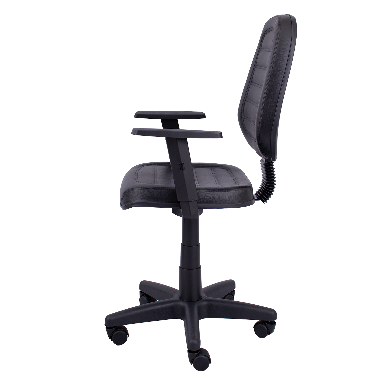 CADEIRA EXECUTIVA ALTA COSTURADA BASE GIRATÓRIA RODÍZIO PP BRAÇO DIGITADOR SIX - Imagem 6