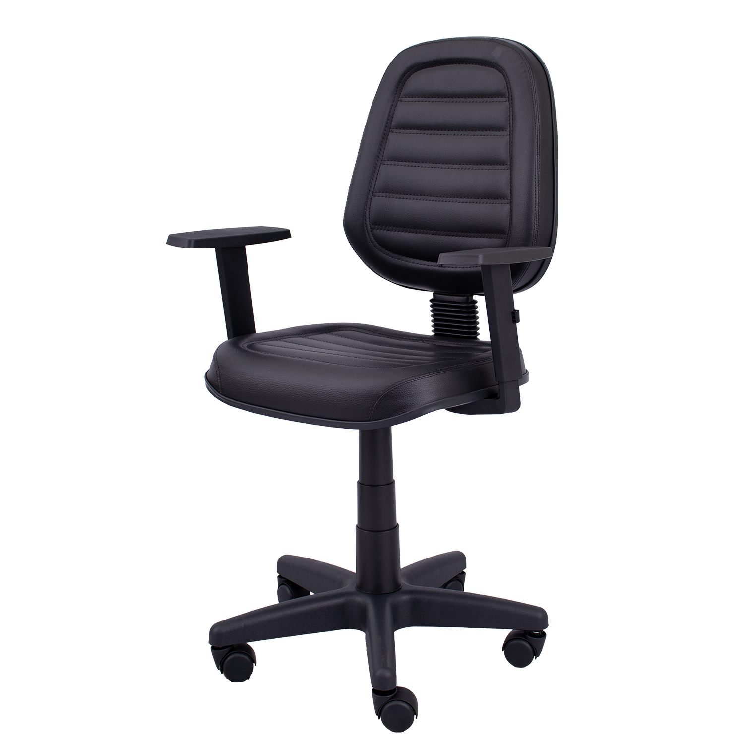 CADEIRA EXECUTIVA ALTA COSTURADA BASE GIRATÓRIA RODÍZIO PP BRAÇO DIGITADOR SIX - Imagem 7