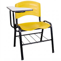 CADEIRA ERGOPLAST UNIVERSITÁRIA – DESTRO – PRANCHETA MDF – AMARELO