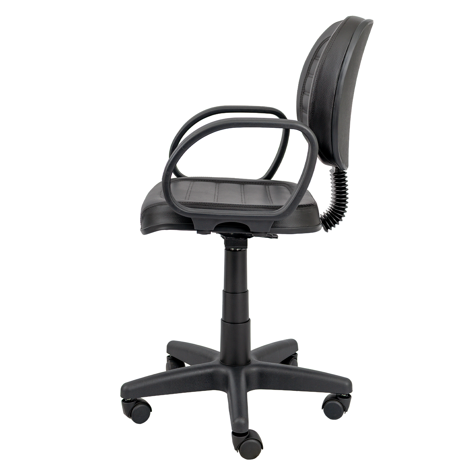 CADEIRA EXECUTIVA COSTURADA BASE GIRATÓRIA RODÍZIO PP BRAÇO FIXO CORSA - Imagem 6