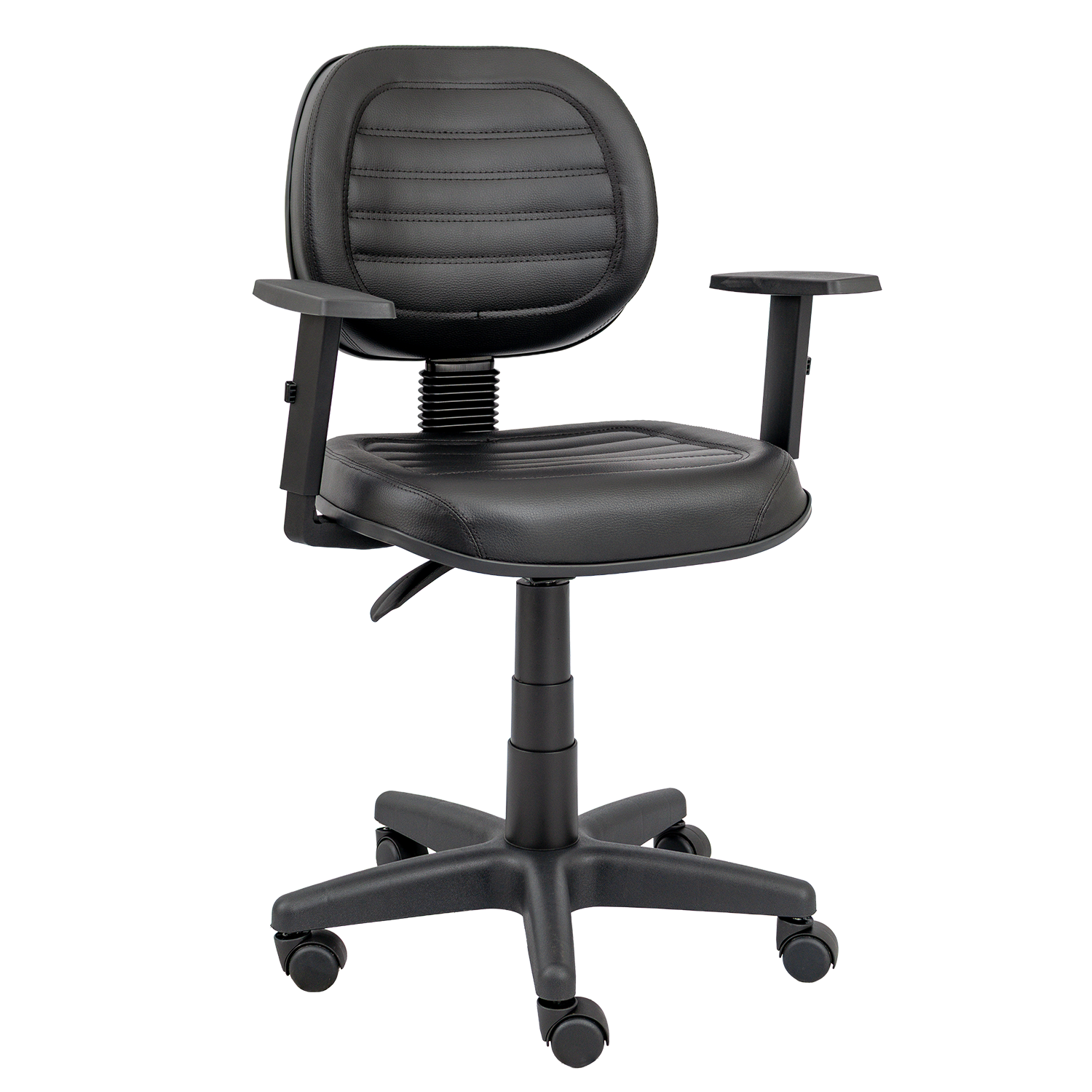 CADEIRA EXECUTIVA COSTURADA BASE GIRATÓRIA RODÍZIO PP BRAÇO DIGITADOR SIX