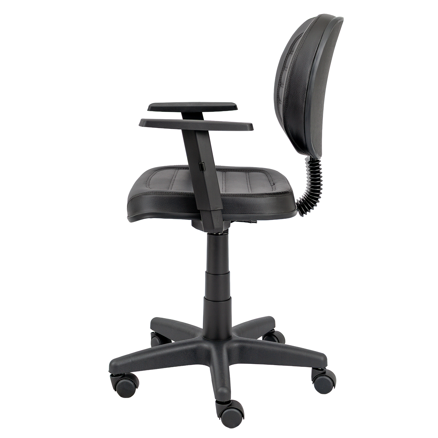 CADEIRA EXECUTIVA COSTURADA BASE GIRATÓRIA RODÍZIO PP BRAÇO DIGITADOR SIX - Imagem 6