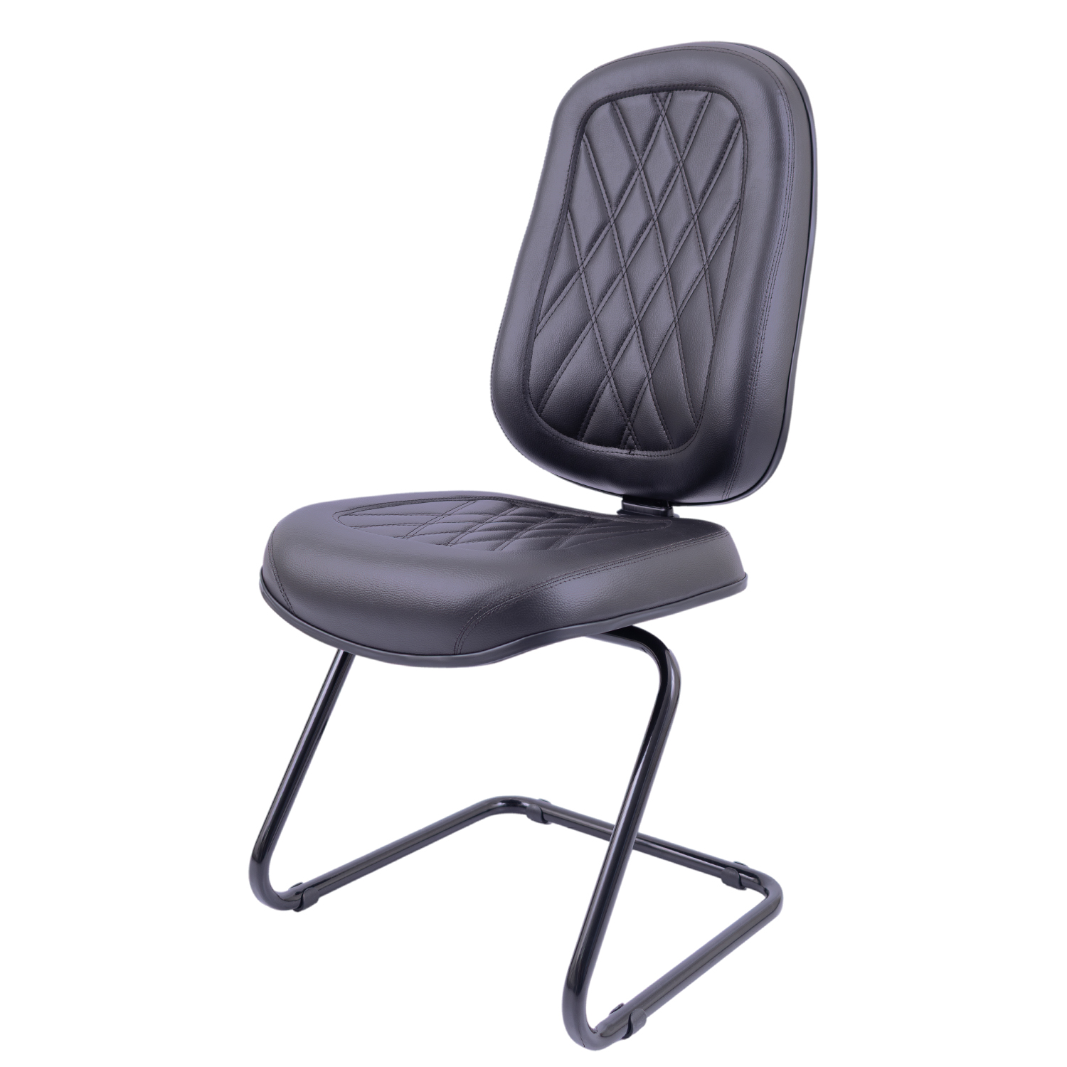 CADEIRA PRESIDENTE BAIXA COSTURADA BASE EM “S” SEM BRAÇO - Imagem 7