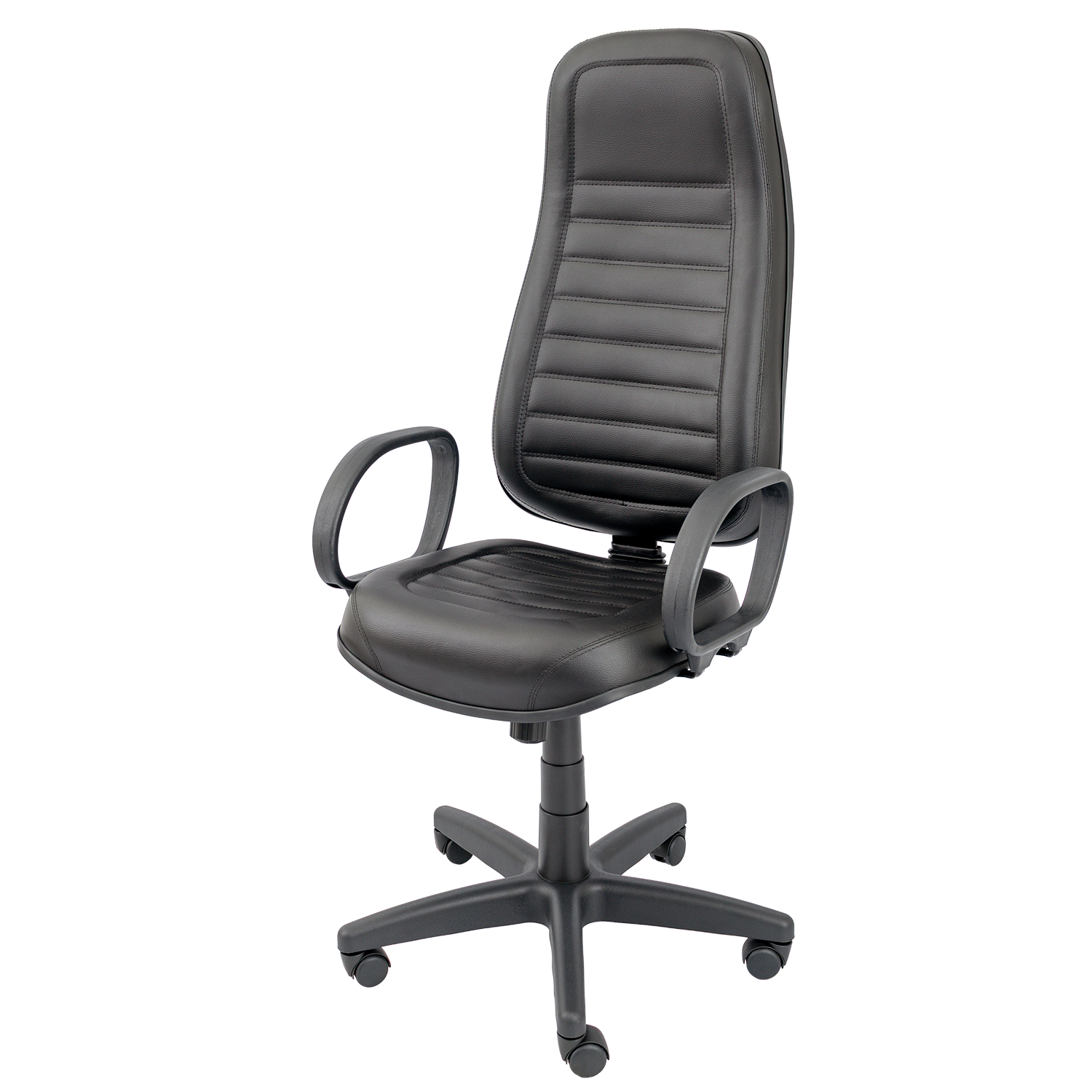 CADEIRA PRESIDENTE ALTA COSTURADA BASE C/ RELAX RODÍZIO PP BRAÇO FIXO CORSA - Imagem 7