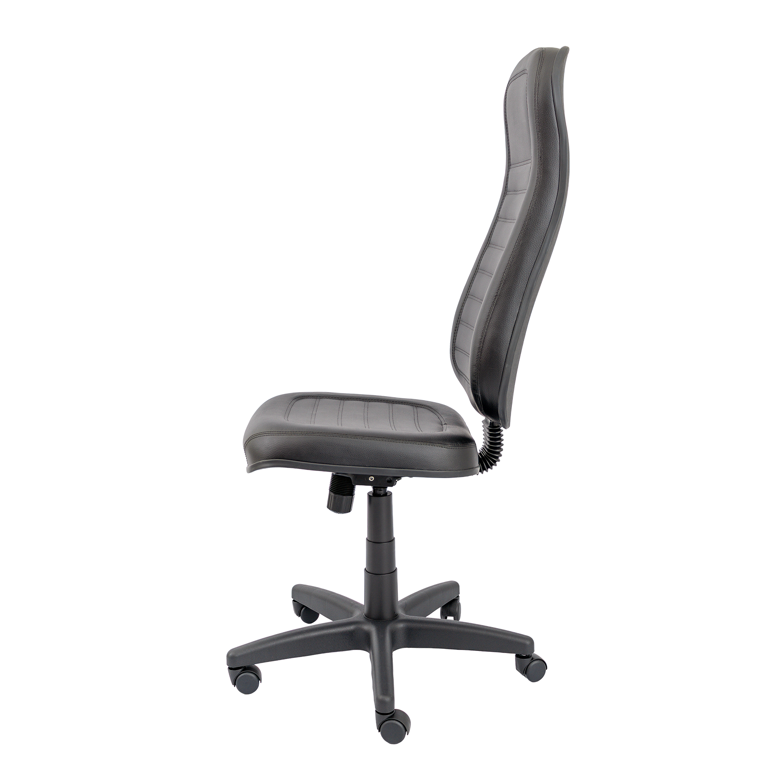 CADEIRA PRESIDENTE ALTA COSTURADA BASE C/ RELAX RODÍZIO PP SEM BRAÇO - Imagem 6