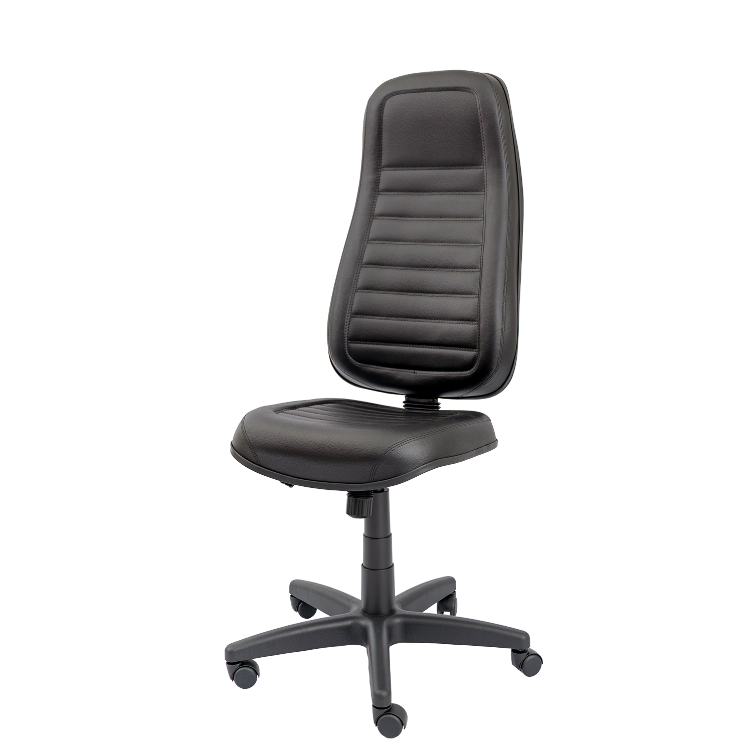 CADEIRA PRESIDENTE ALTA COSTURADA BASE C/ RELAX RODÍZIO PP SEM BRAÇO - Imagem 7