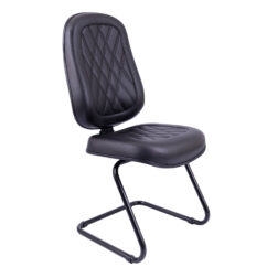 CADEIRA PRESIDENTE BAIXA COSTURADA BASE EM “S” SEM BRAÇO