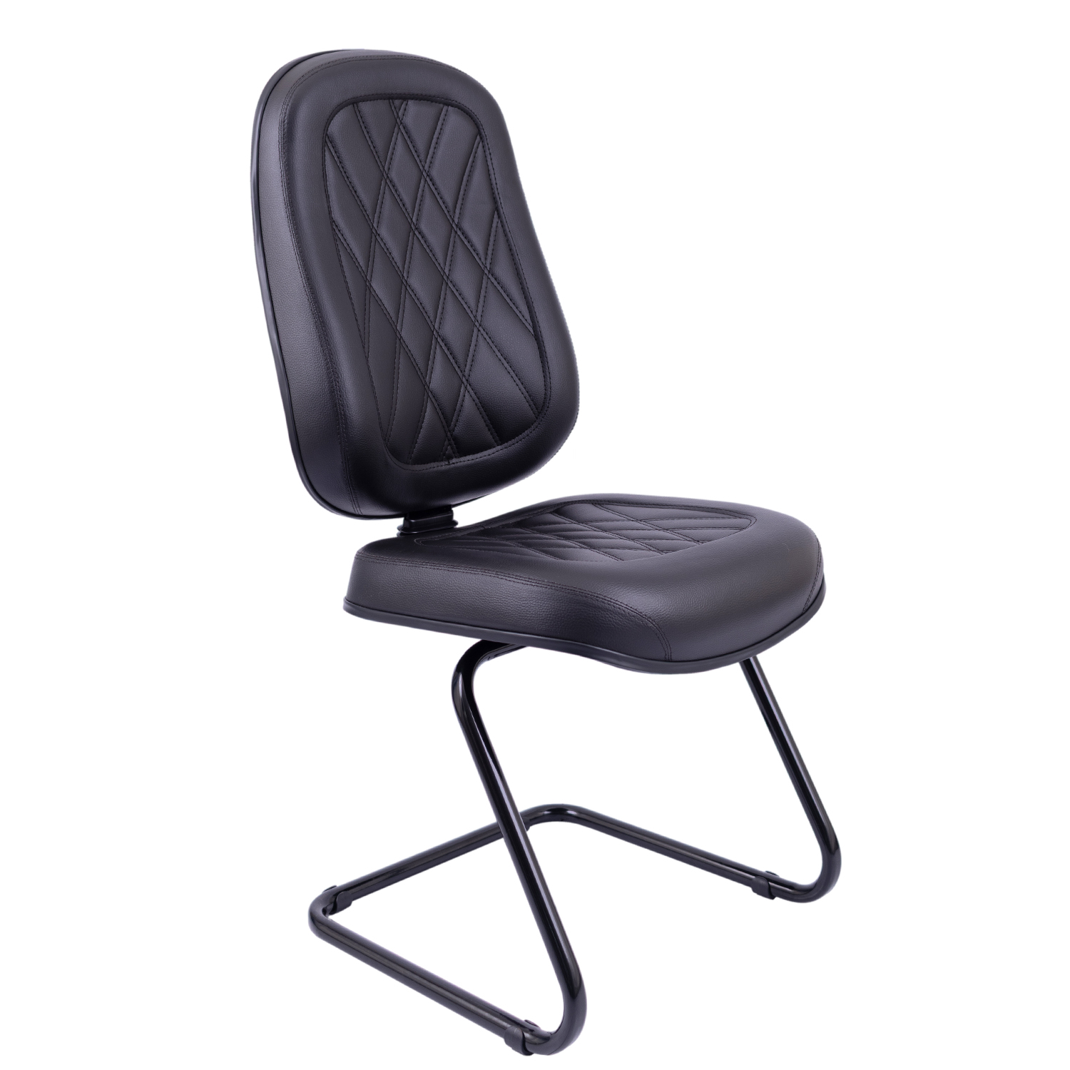 CADEIRA PRESIDENTE BAIXA COSTURADA BASE EM “S” SEM BRAÇO