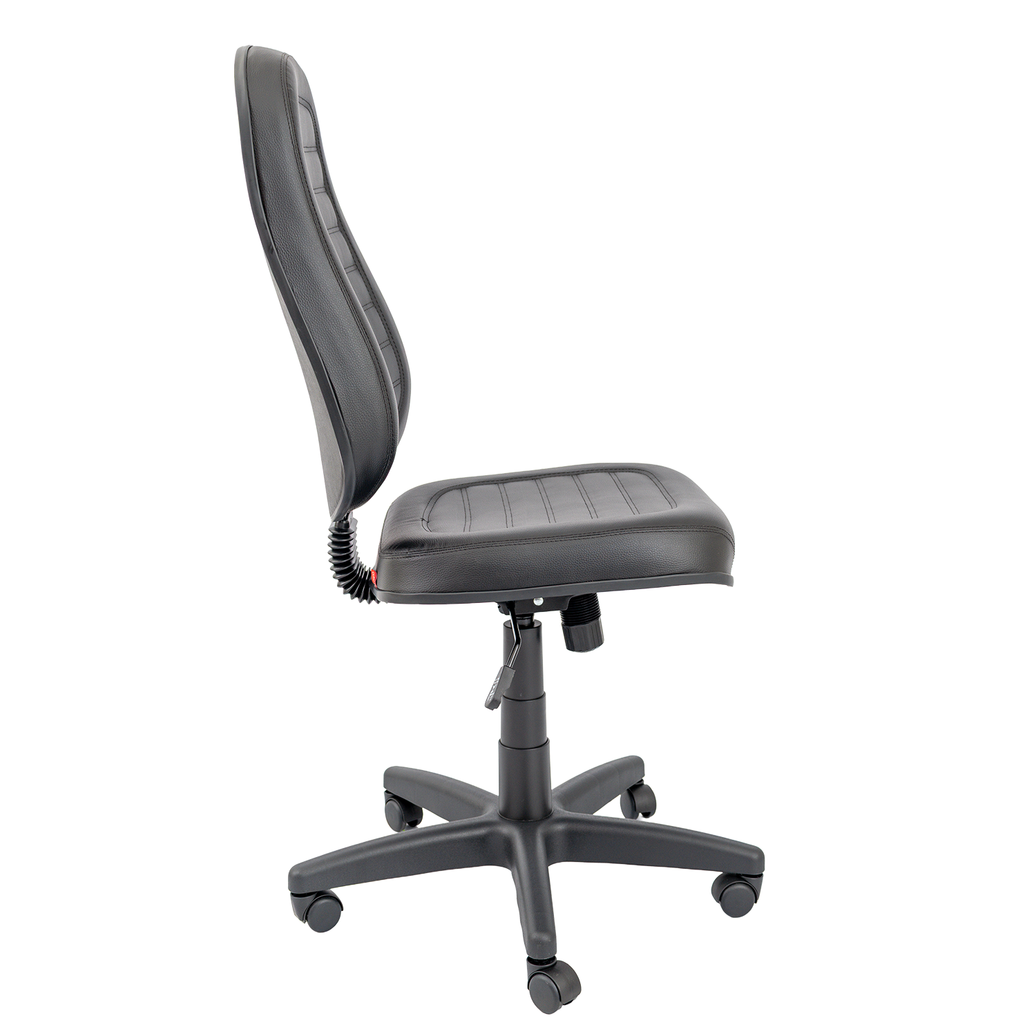 CADEIRA PRESIDENTE BAIXA COSTURADA BASE C/ RELAX RODÍZIO PP SEM BRAÇO - Imagem 2