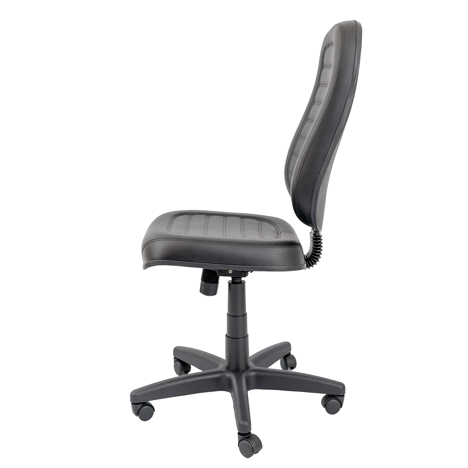 CADEIRA PRESIDENTE BAIXA COSTURADA BASE C/ RELAX RODÍZIO PP SEM BRAÇO - Imagem 6