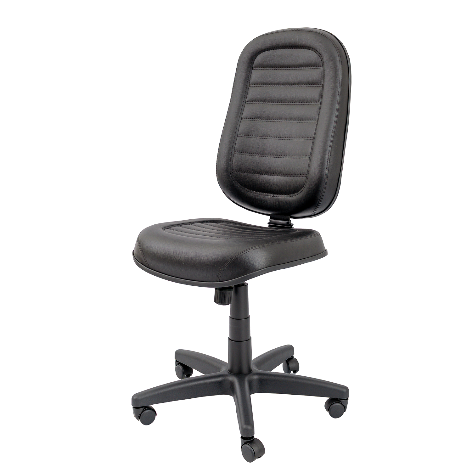 CADEIRA PRESIDENTE BAIXA COSTURADA BASE C/ RELAX RODÍZIO PP SEM BRAÇO - Imagem 7