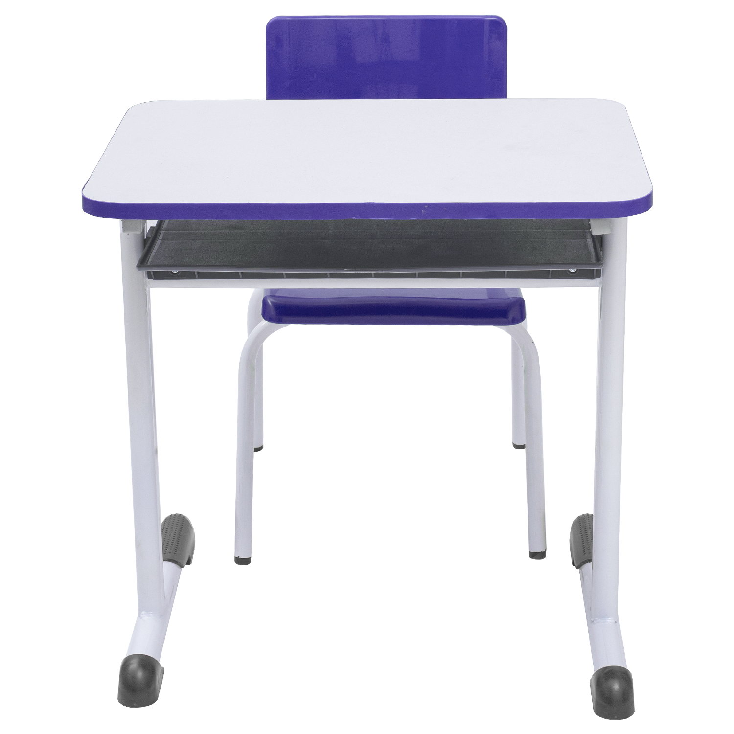 Conjunto Escolar Retangular (Mesa e Cadeira) - INFANTIL (03 a 06 ANOS) - Tampo MDF - Azul - Imagem 3