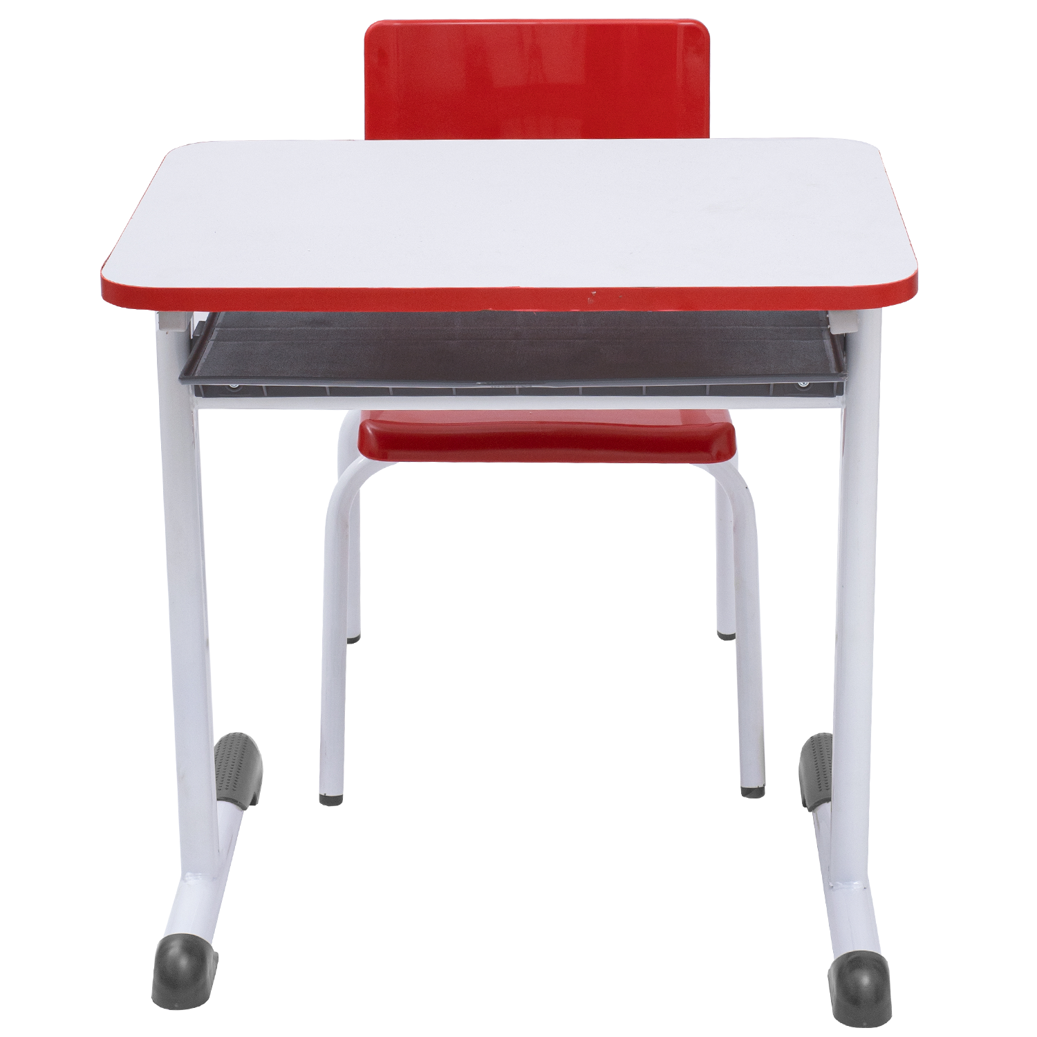 Conjunto Escolar Retangular (Mesa e Cadeira) - INFANTIL (03 a 06 ANOS) - Tampo MDF - Vermelho - Imagem 3