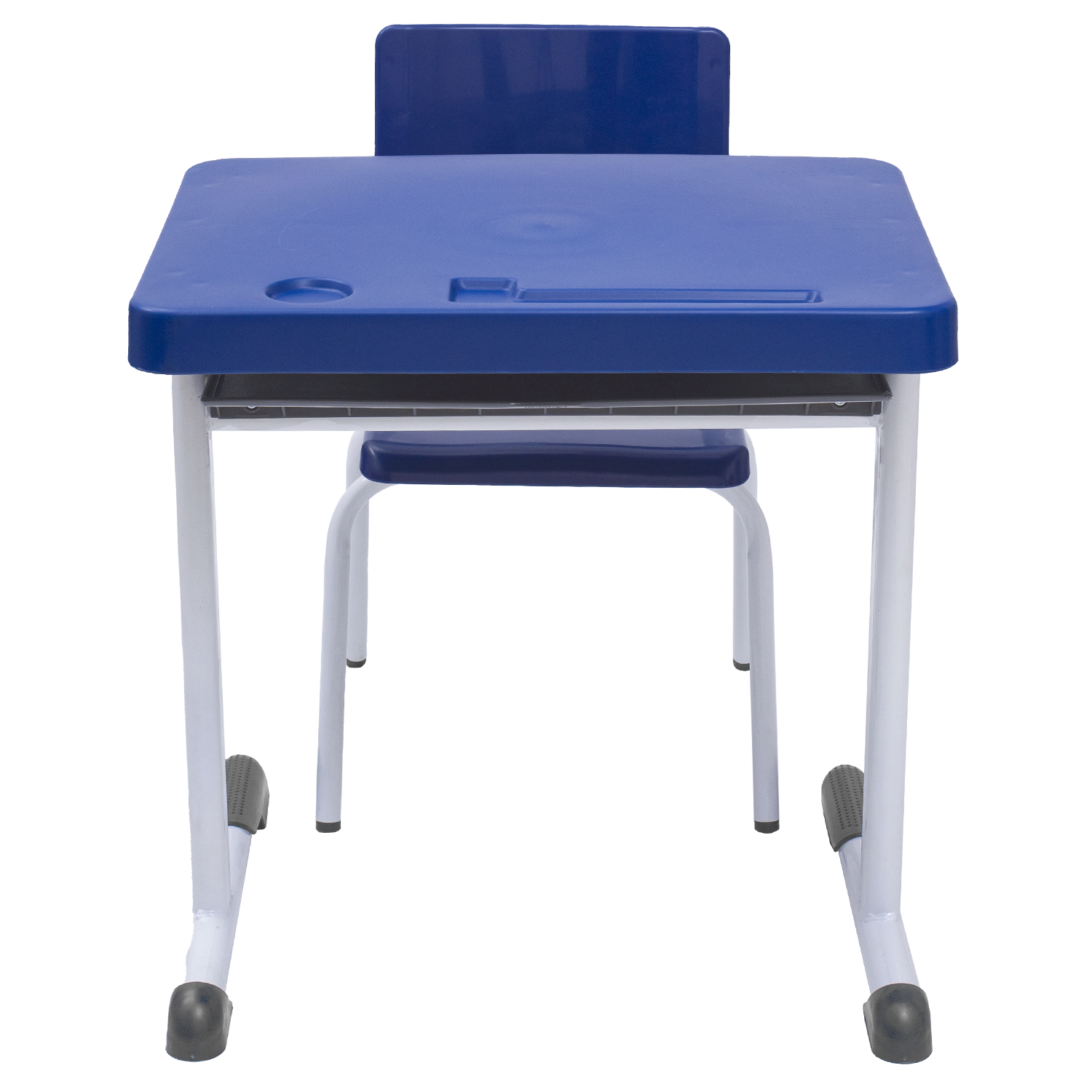 Conjunto Escolar Retangular (Mesa e Cadeira) - INFANTIL (03 a 06 ANOS) - Tampo PP - Azul - Imagem 3