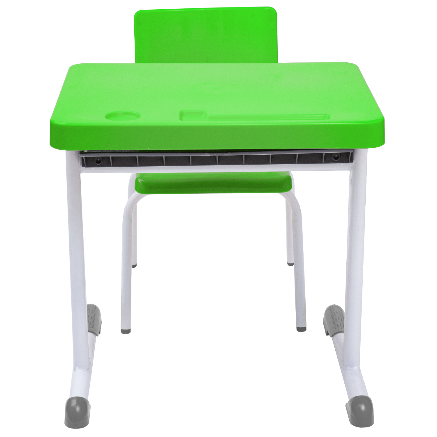 Conjunto Escolar Retangular (Mesa e Cadeira) - INFANTIL (03 a 06 ANOS) - Tampo PP - Verde Limão - Imagem 3