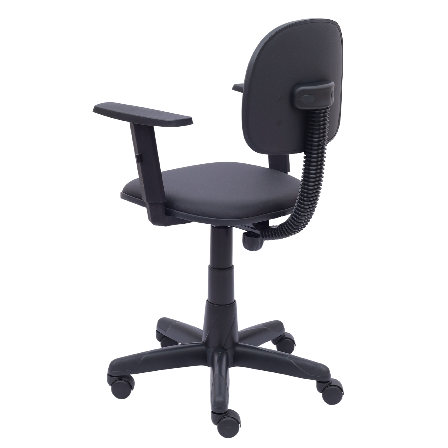 CADEIRA SECRETÁRIA LISA BASE GIRATÓRIA COM "L" FIXO RODÍZIO PP BRAÇO DIGITADOR SIX - Imagem 5