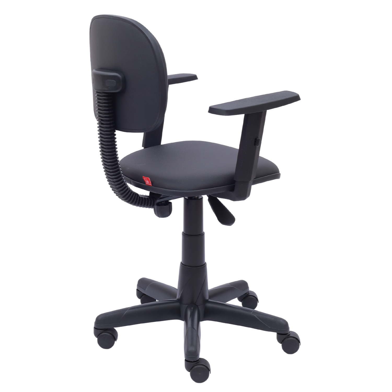 CADEIRA SECRETÁRIA LISA BASE GIRATÓRIA COM "L" FIXO RODÍZIO PP BRAÇO DIGITADOR SIX - Imagem 3