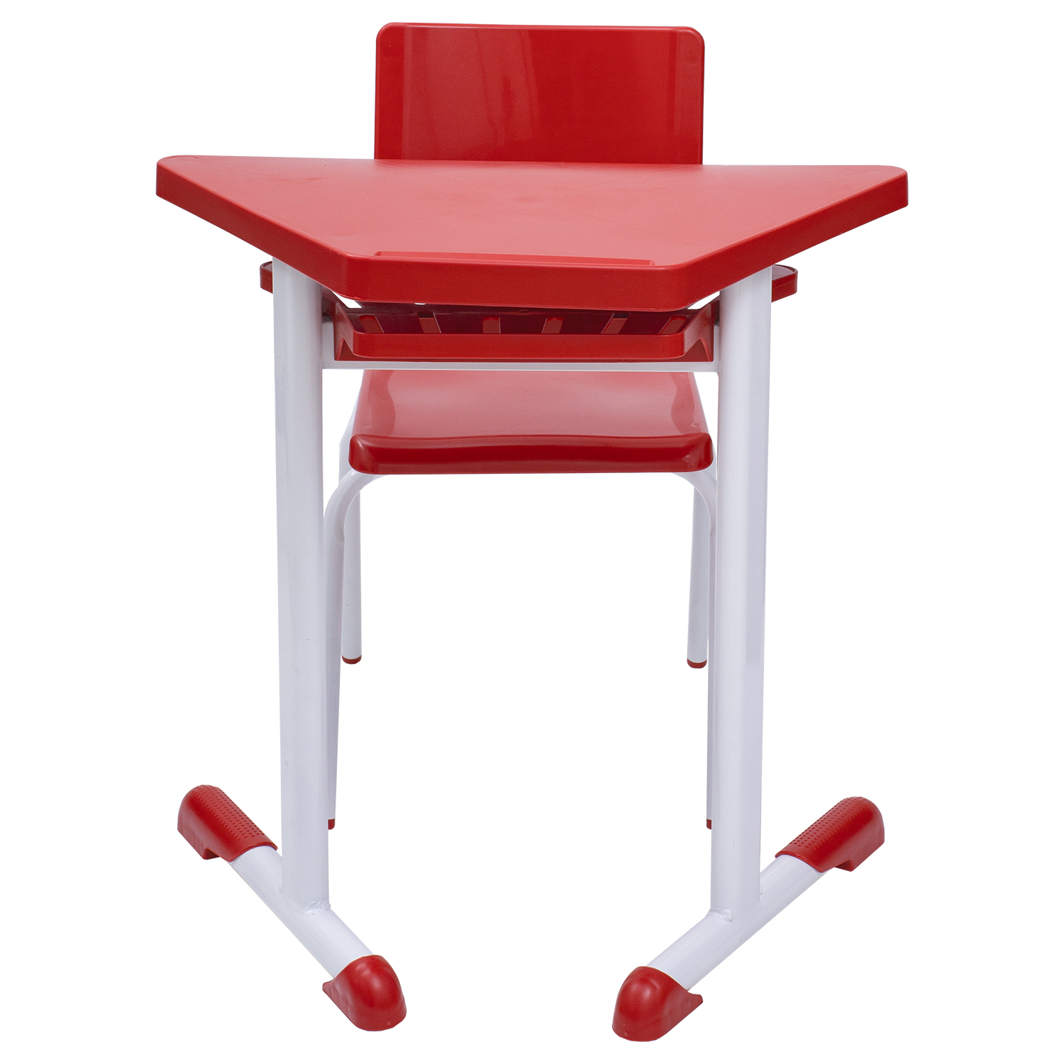 Conjunto Escolar Trapézio (06 Mesas e 06 Cadeiras + Mesa Central) – JUVENIL (06 a 10 ANOS) - Imagem 10