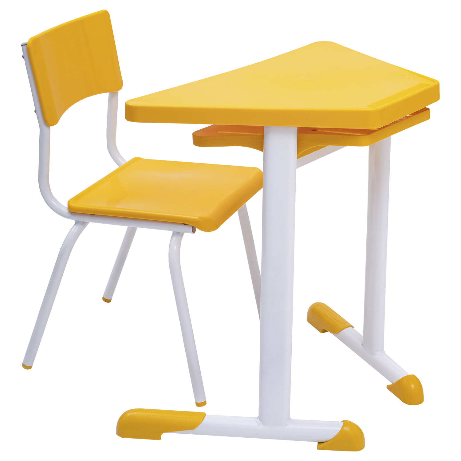 Conjunto Escolar Trapézio (06 Mesas e 06 Cadeiras + Mesa Central) – JUVENIL (06 a 10 ANOS) - Imagem 2