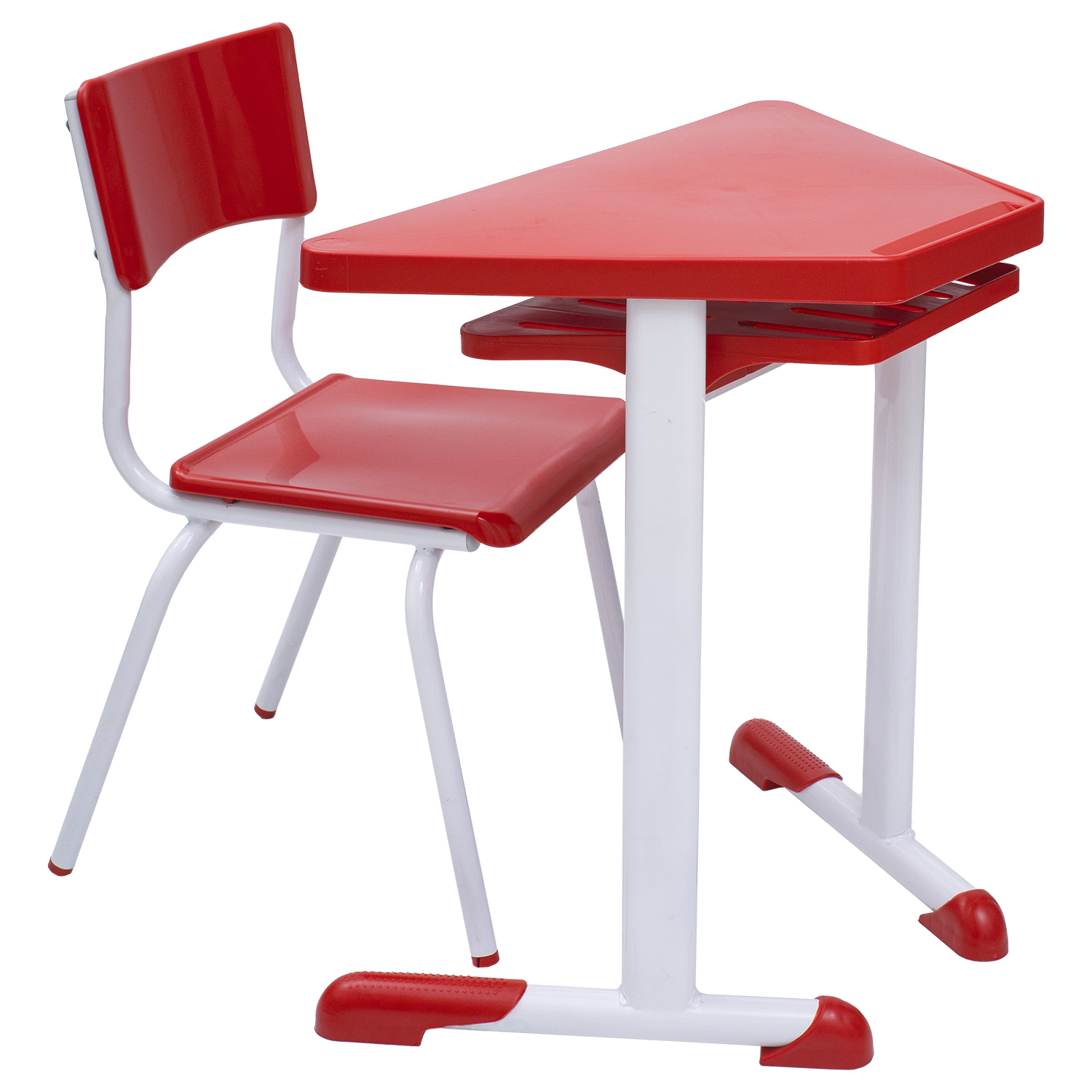 Conjunto Escolar Trapézio (06 Mesas e 06 Cadeiras + Mesa Central) – JUVENIL (06 a 10 ANOS) - Imagem 8