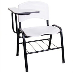 CADEIRA ERGOPLAST UNIVERSITÁRIA – DESTRO – PRANCHETA MDF – BRANCO