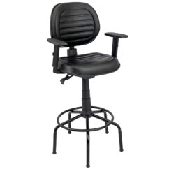 CADEIRA EXECUTIVA COSTURADA - BASE CAIXA ARANHA C/ BACK-SYSTEM - BRAÇO DIGITADOR SIX
