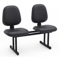 LONGARINA EXECUTIVA ALTA LISA - 02 LUGARES - COURVIN PRETO