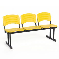 LONGARINA ERGOPLAST - 03 LUGARES - AMARELO