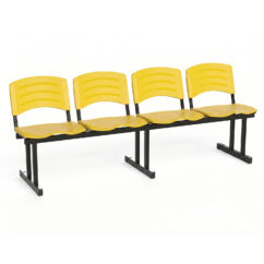 LONGARINA ERGOPLAST - 04 LUGARES - AMARELO
