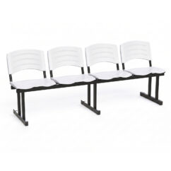 LONGARINA ERGOPLAST - 04 LUGARES - BRANCO