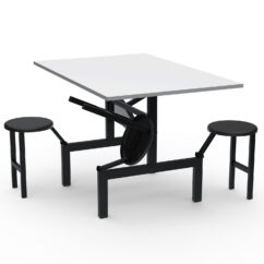 MESA REFEITÓRIO C/ ASSENTO ESCAMOTEÁVEL - TAMPO MDF - 04 LUGARES PP