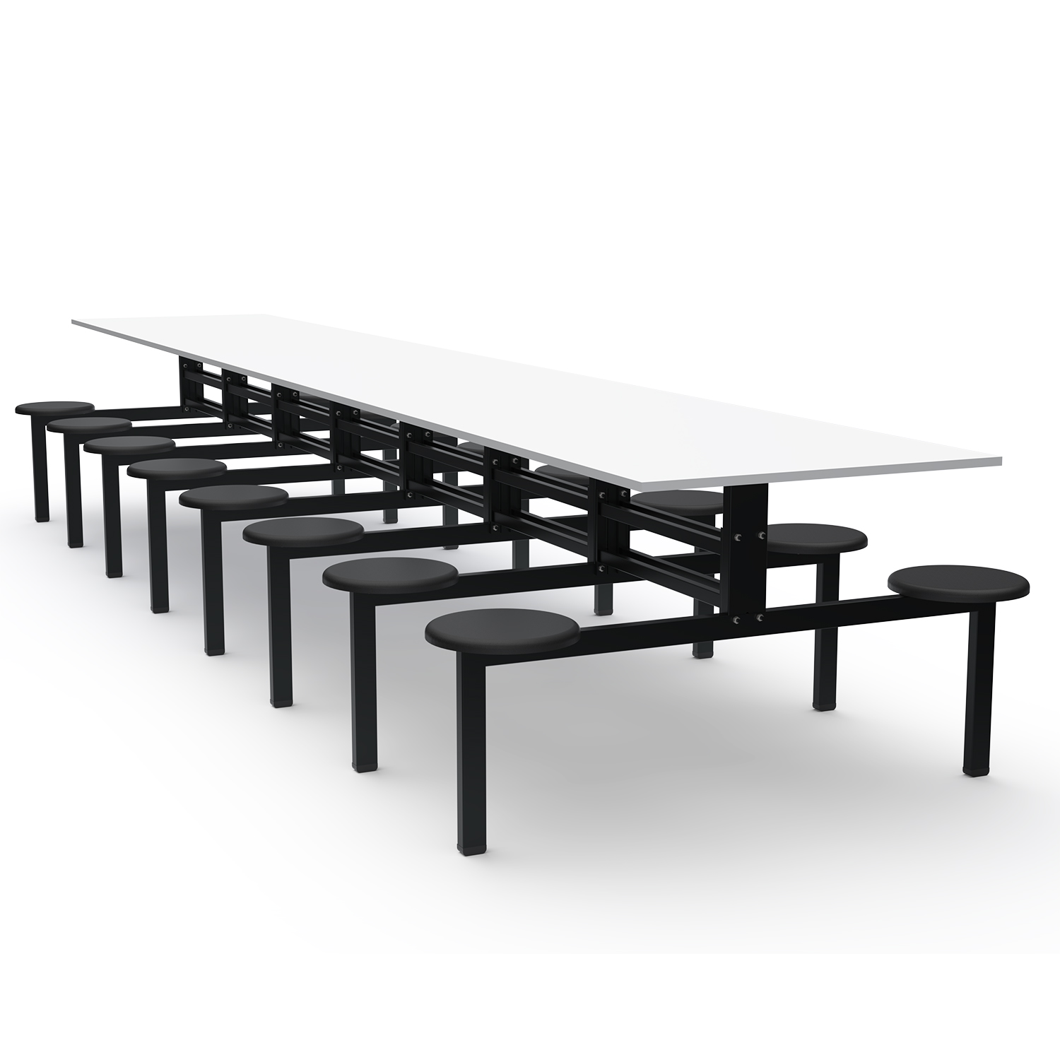 MESA REFEITÓRIO FIXO - TAMPO MDF - 16 LUGARES PP