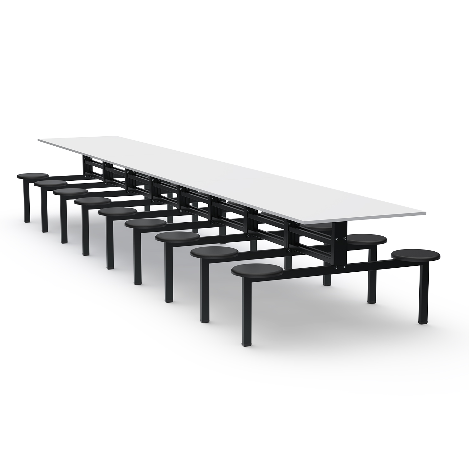 MESA REFEITÓRIO FIXO - TAMPO MDF - 18 LUGARES PP