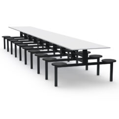 MESA REFEITÓRIO FIXO - TAMPO MDF - 20 LUGARES PP