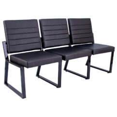 POLTRONA VITTA COSTURADA SEM BRAÇO – 3 LUGARES