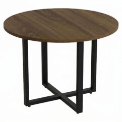 MESA REUNIAO REDONDA PE QUADRO D100 PRIMA - NGM PR (V2)- MEU ESTOQUE GYN
