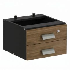 GAVETEIRO FIXO 2 GAVETAS DE MAD 36X38 PRIMA 40 - NGM PR (V1) - MEU ESTOQUE GYN